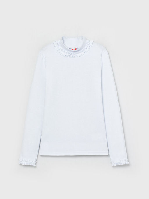 CRB wear / CWJG 62772-20 Водолазка для девочки, белый/Ex.Cherubino  фото 2