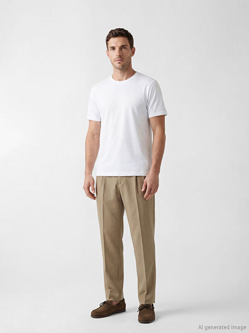 Regular Fit Basic Erkek Dry Touch Ti??rt