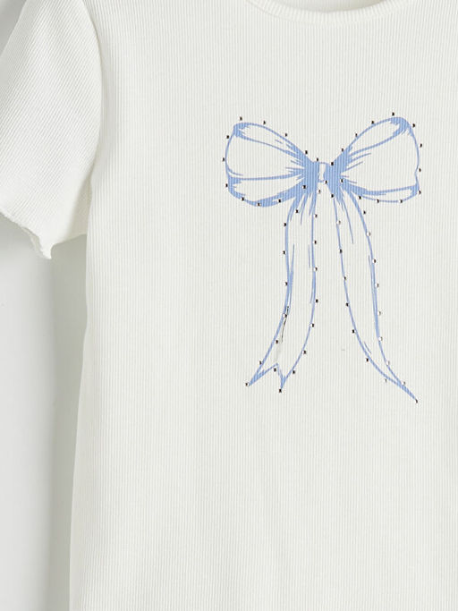 Fiyonk Bask?l? K?z ?ocuk Ti??rt