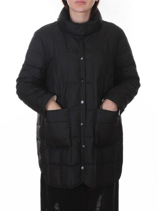 H24-328 BLACK Куртка пуховая облегченная женская (белый утиный пух) - Fashion фото 3