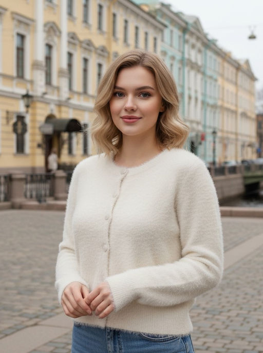 K13302 Джемпер (вязаный трикотаж) БЕЖЕВЫЙ