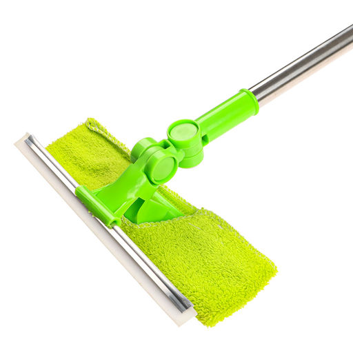 Окномойка VETTA двусторонняя (скребок 23 см+микрофибра 25*7 см), телеск черенок, арт. 444-068 - Полимербыт фото 3