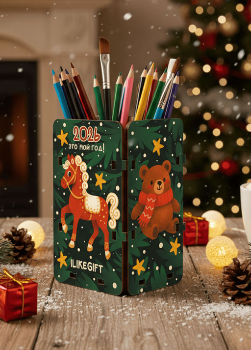 Подставка настольная из дерева iLikeGift "Это мой год!"