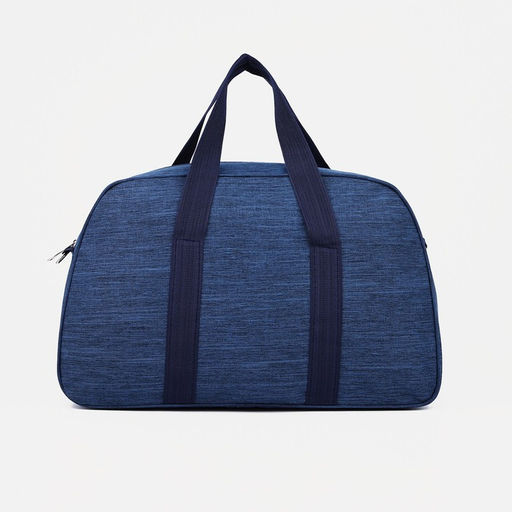 Сумка дорожная на молнии, наружный карман, длинный ремень, цвет синий - Simaland фото 3