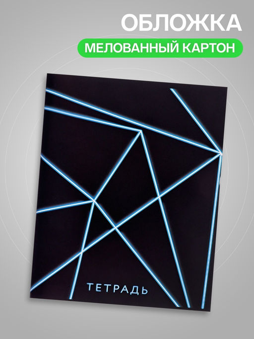 Цена за 4 шт. Тетрадь 96 листов в клетку, Calligrata «Неон», МИКС