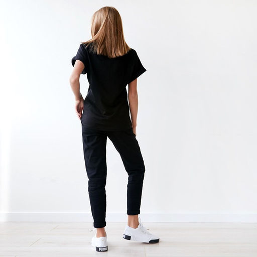 Футболка женская MIST basic, размер 40-42, чёрная