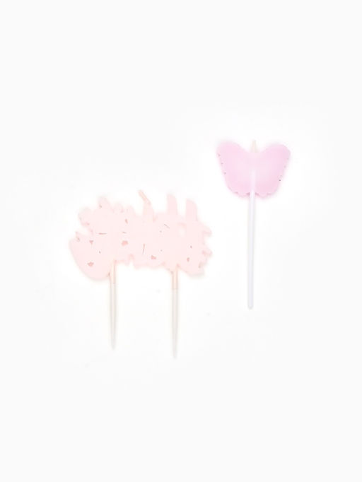 Набор свечей для торта «Happy Birhday» с бабочкой