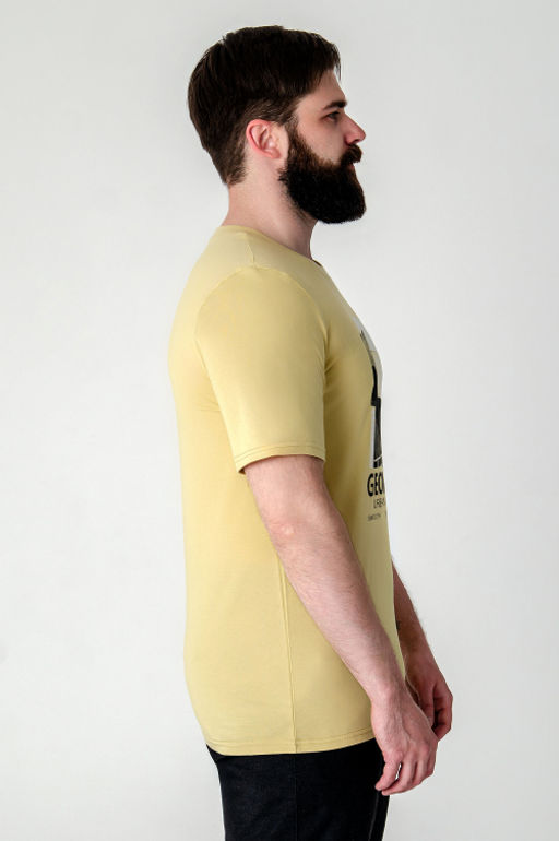 Арт. 614-149 Футболка мужская 48-56 (5 шт) Цвет:горчичный - Идеал фото 5