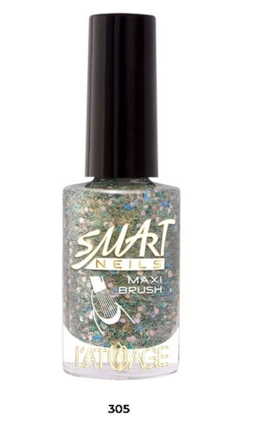 Latuage Лак для ногтей Эффекты тон 305 зелено-голубые блестки 9мл