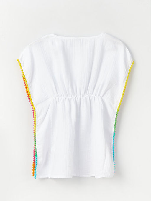 Bisiklet Yaka Kendinden Desenli K?z ?ocuk Pareo - Waikiki фото 2