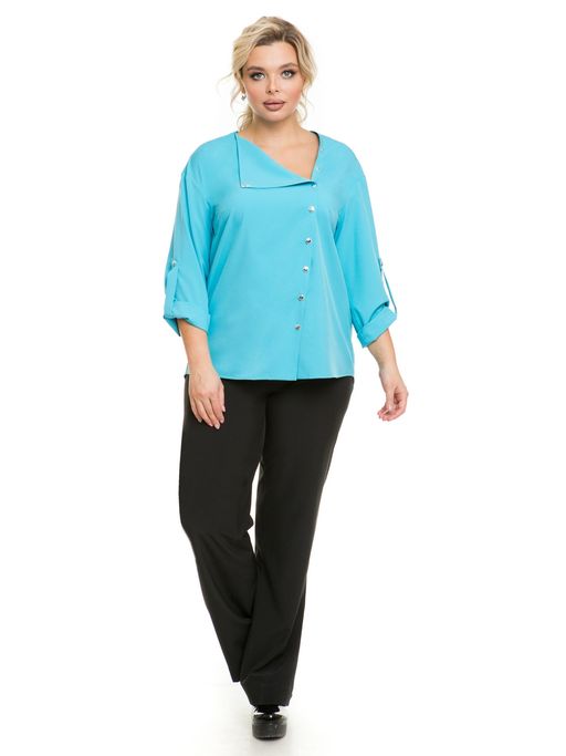 Блузка 1108 бирюзовый - Novita фото 6