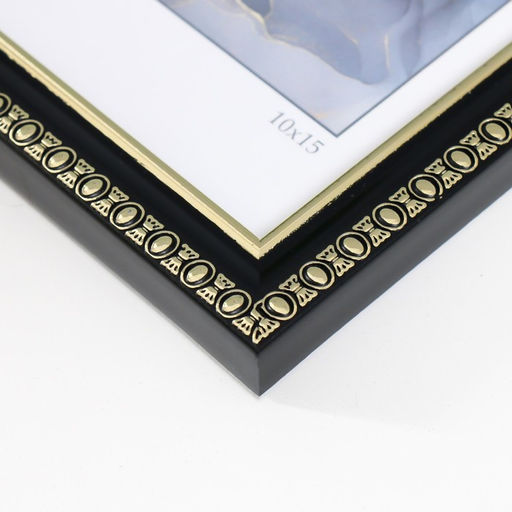 Цена за 2 шт. Фоторамка пластик "Камея" 10x15 см, чёрный (пластиковый экран)