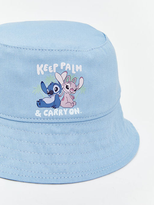 Lilo ve Stitch Bask?l? K?z ?ocuk Bucket ?apka