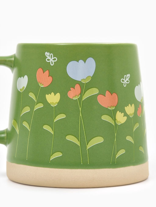 Кружка керамическая Полевые цветы, 360 мл, ручная работа