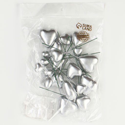 Набор для украшения Сердечки, цвет серебро - Страна карнавалия фото 9