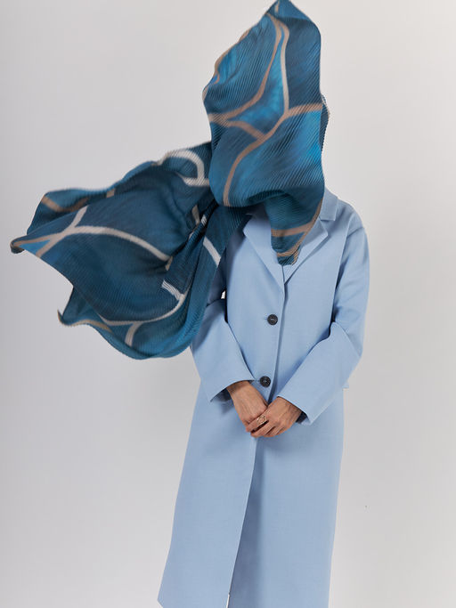 Большой, мягкий, тонкий и очень нежный двусторонний палантин с рисунком - Tantino фото 8