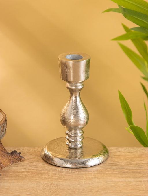 Подсвечник «Ферзь», 13 см, алюминий, серебро