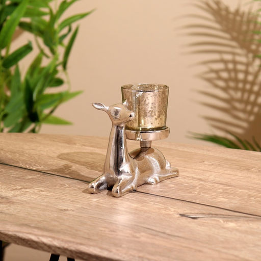 Подсвечник «Оленёнок», 15×6×11 см, алюминий