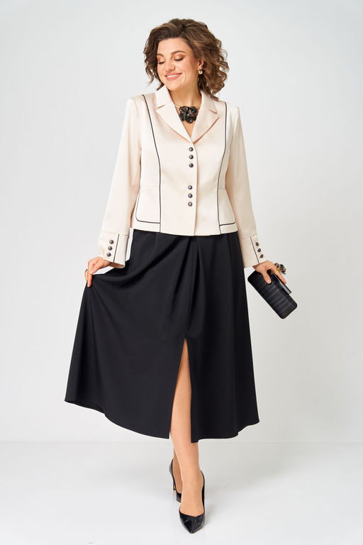 Костюм Aira Style 24134 молочно-черный