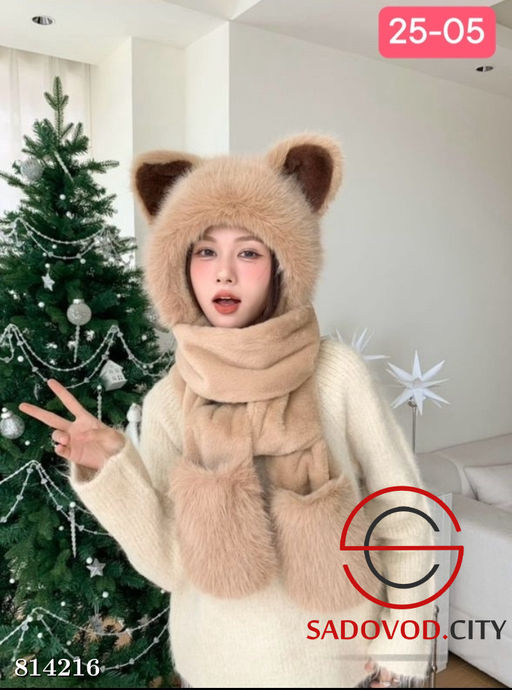 Шапка с отворотом и ушками - Bruno фото 2