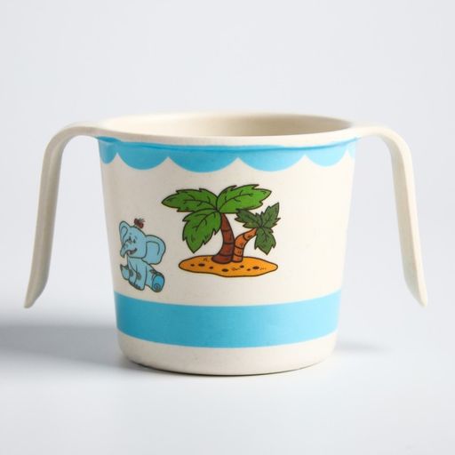 Кружка детская из бамбука с ручками, 170 мл., цвет и рисунок МИКС - Simaland фото 4