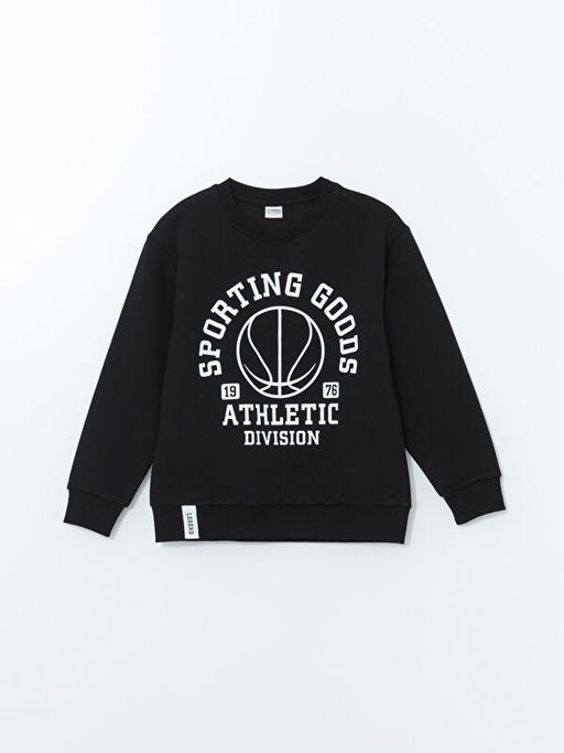 Bisiklet Yaka Erkek ?ocuk Kal?n Sweatshirt