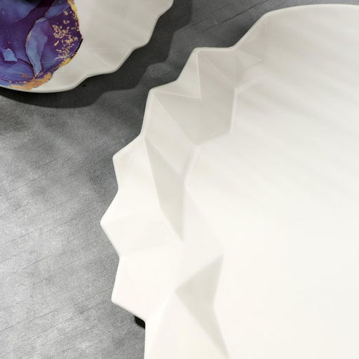 Блюдо для подачи Мрамор, бело-синяя, 27 см - Дорого внимание фото 3