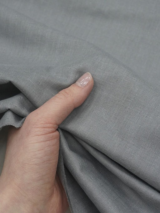 Муслин Премиум двухслойный гладкий цв.Серый, ш.2.5м, хлопок-100%, 120гр/м.кв - Купава фото 4