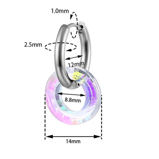 Серьги с замком кольцо арт. 13 4309 (id 285262) - Rada фото 2