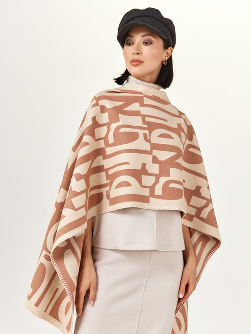 в составе ШЕРСТЬ  и КАШЕМИР Большой, мягкий, теплый  двусторонний палантин - Tantino фото 3