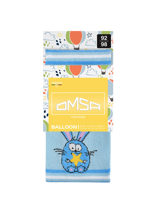 OMSA kids Collant 11P62-2 с рис. (кот и зайчик) - Blu Сhiaro  фото 2