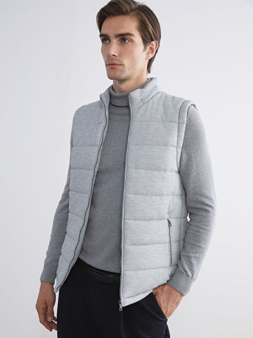 Slim Fit Dik Yaka Erkek ?i?me Yelek