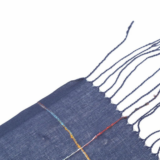 Палантин женский текстильный, цвет синий, размер 70х190 - Rossini фото 3