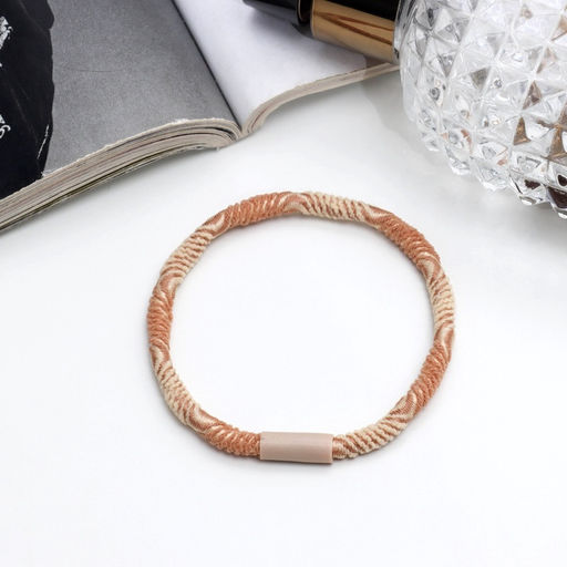 Цена за 18 шт. Резинка для волос «Спорт элит», волна галант, 5 см, бежевая