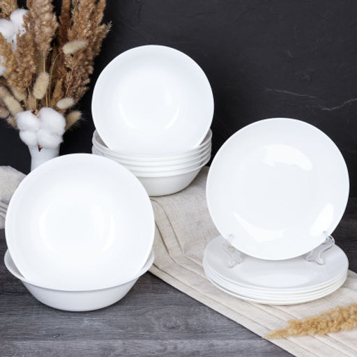 Столовый набор 14 предметов Глэйд белый / 14/FLYGP756575 (WHITE)/уп 4/ - Галеонтрейд фото 2