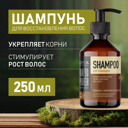 EPICA Professional Шампунь для восст. и укрепления волос с компл. адаптогенов ADAPTO POWER, 250 мл