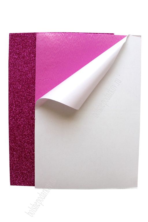 Фоамиран глиттерный самоклеющ. А4 (10 листов) SF-1957, темно-сиреневый №021 - Больше подарков фото 2