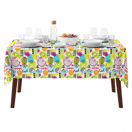 Скатерть 180х145см "ФрешФут б/з", длина стола до 140см, на 6 персон, рогожка (хлопок 100%) 171г/м2, упаковка классическая, пакет ПВХ 28х41см, "Домашняя мода" (Россия)