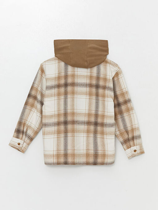 Kap??onlu Ekose Erkek ?ocuk G?mlek Ceket - Waikiki фото 2