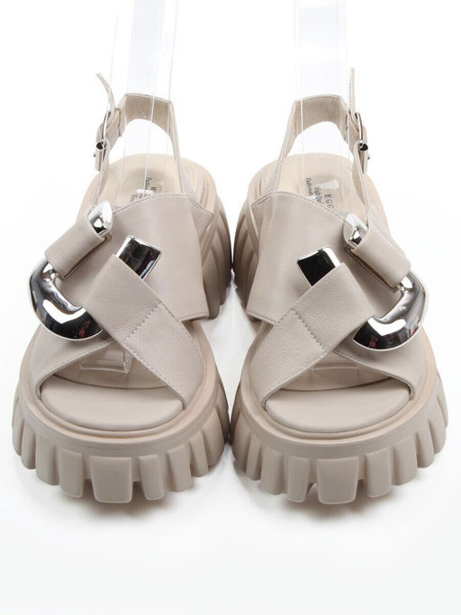 08-XL650-118 BEIGE Босоножки женские (натуральная кожа)