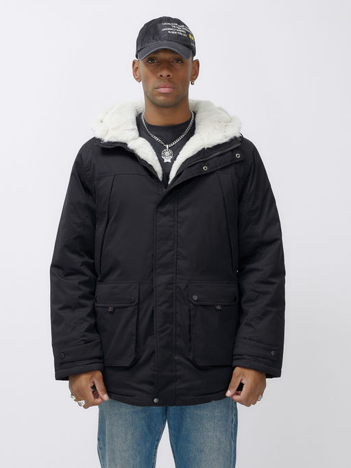 Парка мужская зимняя удлиненная с мехом хаки цвета 8753Ch - Mtforce фото 2