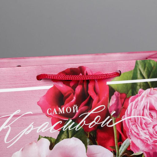 Цена за 2 шт. Пакет подарочный ламинированный, упаковка, Самой красивой, MS 23?18?8 см