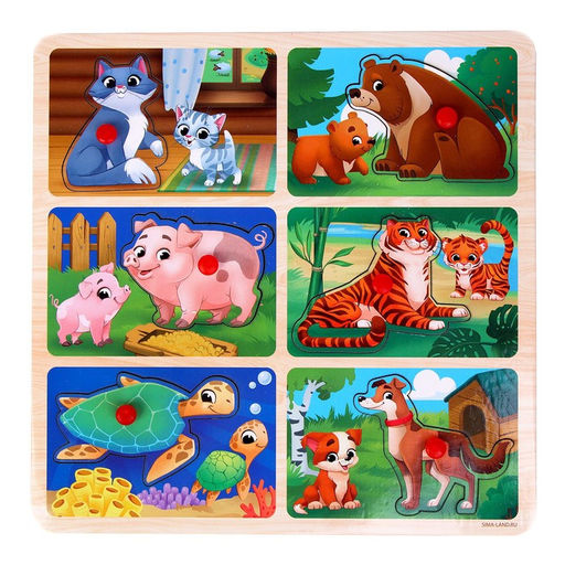 Рамка - вкладыш Мама и малыши - Лесная мастерская фото 3