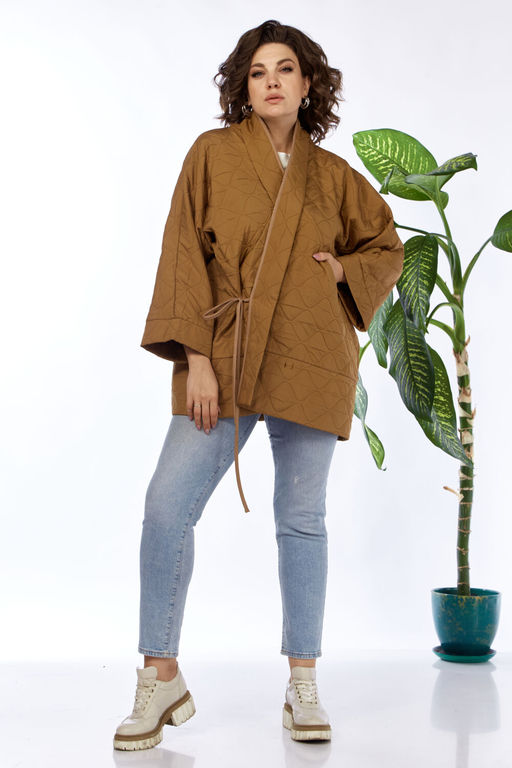 Куртка Anastasia 1147 коньячный фото 3