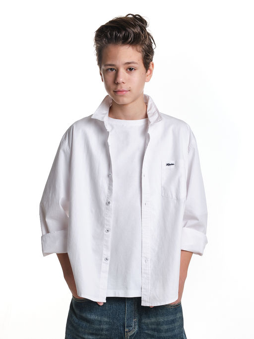 Рубашка для мальчика Hipster 33-SN01 белый - Mini maxi фото 2