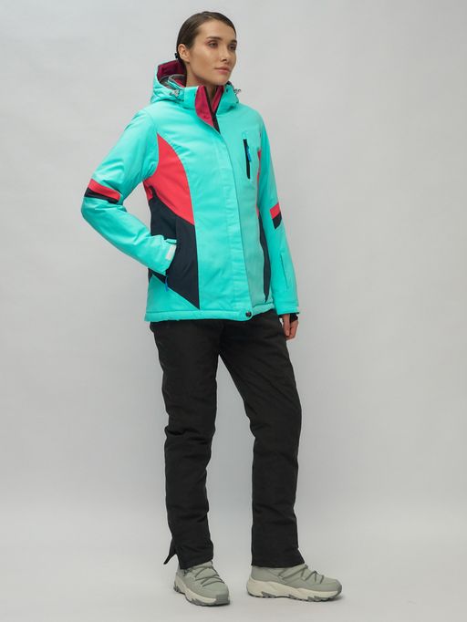 Горнолыжный костюм женский бирюзового цвета 02201Br - Chunmai фото 4