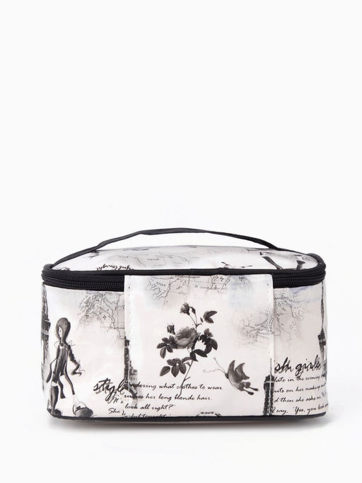 Цена за 2 шт. Косметичка на молнии, с ручкой, цвет серый