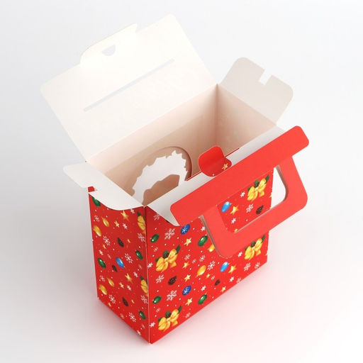 Подарочная коробка новогодняя новогодняя складная с 3D эффектом Новогодний венок, 18 x 15 x 7.5 см - Дарите счастье фото 4