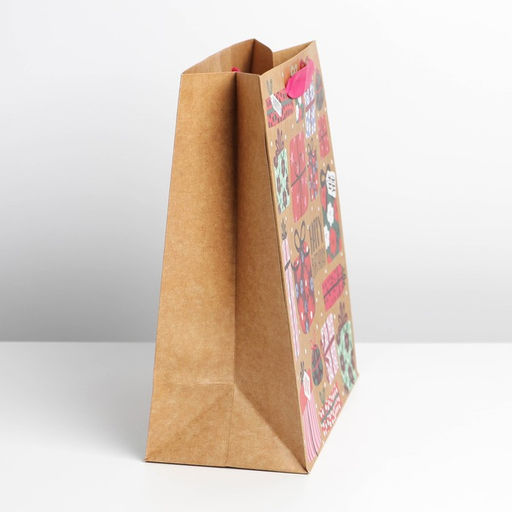 Цена за 2 шт. Пакет подарочный крафтовый, упаковка, «HB», ML 23×27×11.5 см