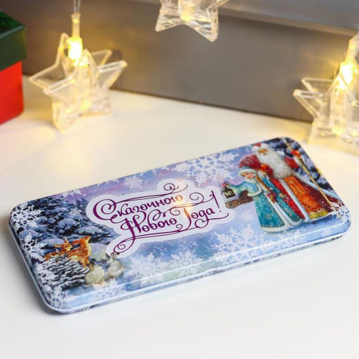 Подарочная коробочка для денег "Зимний лес" 16,6х7,6х1см